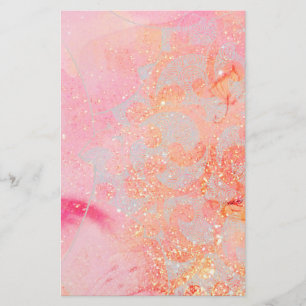ABSTRAKTE WELLEN,GOLDORANGE GLITZERN,WIRBEL BRIEFPAPIER