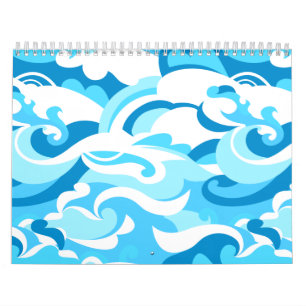 Abstrakte Wellen Kalender