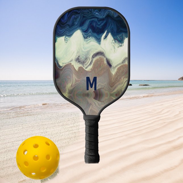 abstrakte Wellen - personalisiert Pickleball Schläger (Von Creator hochgeladen)
