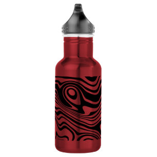 Abstrakte wellige Edelstahl-Wasserflasche mit Stre Edelstahlflasche