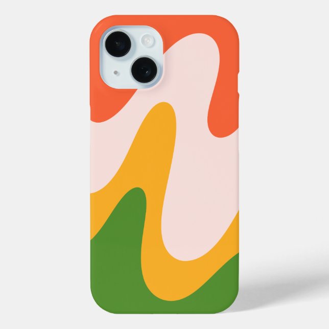 Abstrakte wellige Flüssigkeitsformen iPhone 15 Hül Case-Mate iPhone Hülle (Rückseite)