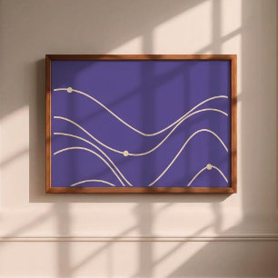 Abstrakte wellige Linien Wandkunst Leinwanddruck