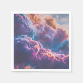 Abstrakte Weltraum-Nebel-Kunst - Farbkosmisch Serviette