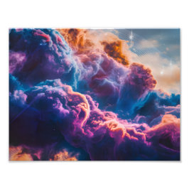 Abstrakte Weltraum-Nebel-Kunst - Farbkosmos Fotodruck