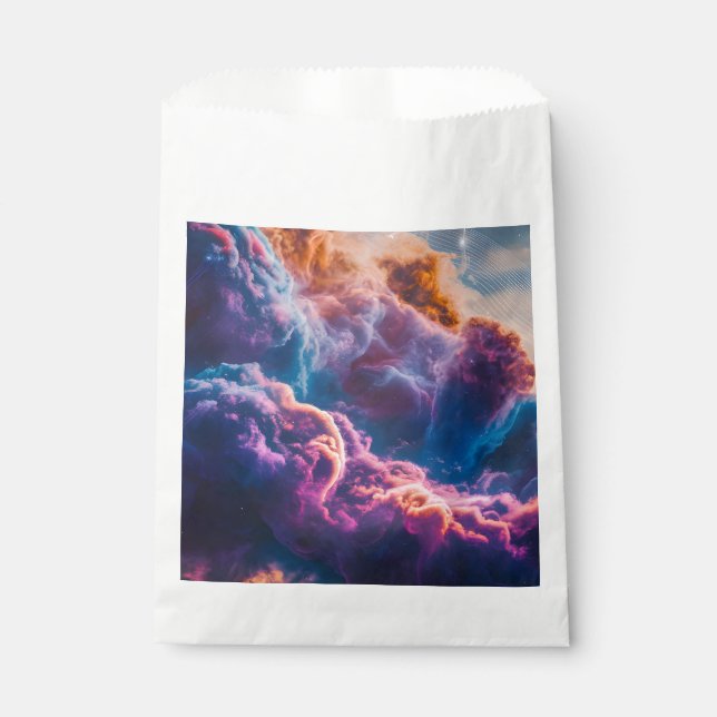 Abstrakte Weltraum-Nebel-Kunst - Farbkosmos Geschenktütchen (Vorderseite)