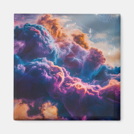 Abstrakte Weltraum-Nebel-Kunst - Farbkosmos Magnet