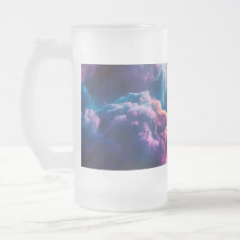 Abstrakte Weltraum-Nebel-Kunst - Farbkosmos Mattglas Bierglas