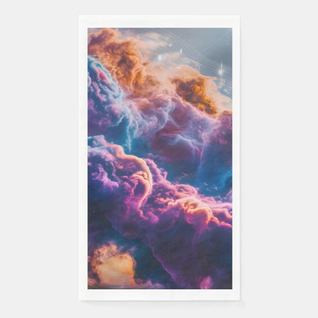 Abstrakte Weltraum-Nebel-Kunst - Farbkosmos Serviette (Vorderseite)