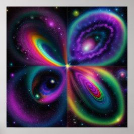 Abstrakte Weltraumkunst Poster
