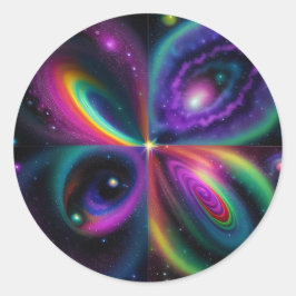 Abstrakte Weltraumkunst Runder Aufkleber