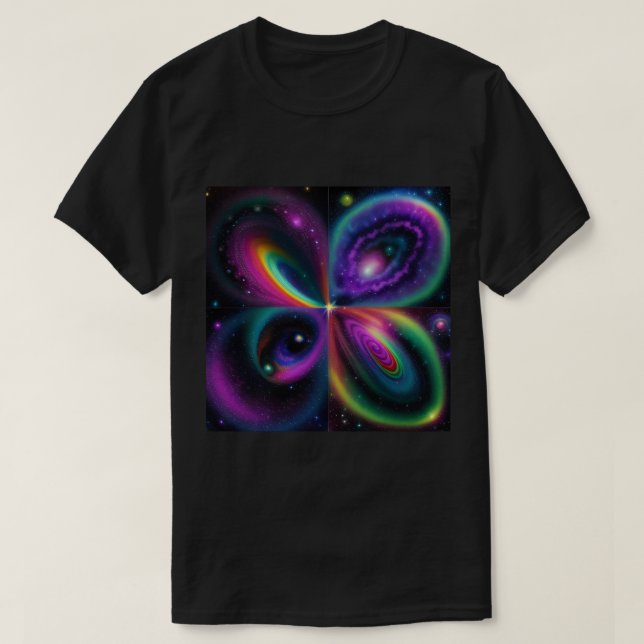 Abstrakte Weltraumkunst T-Shirt (Design vorne)