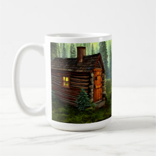 Abstrakte Whimsical Kleine Jagdhütte Kaffeetasse