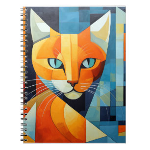 Abstrakte Whiskys: Orange Cat Notizblock