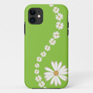 Abstrakte White Daisies auf Green iPhone 5 Fall Case-Mate iPhone Hülle