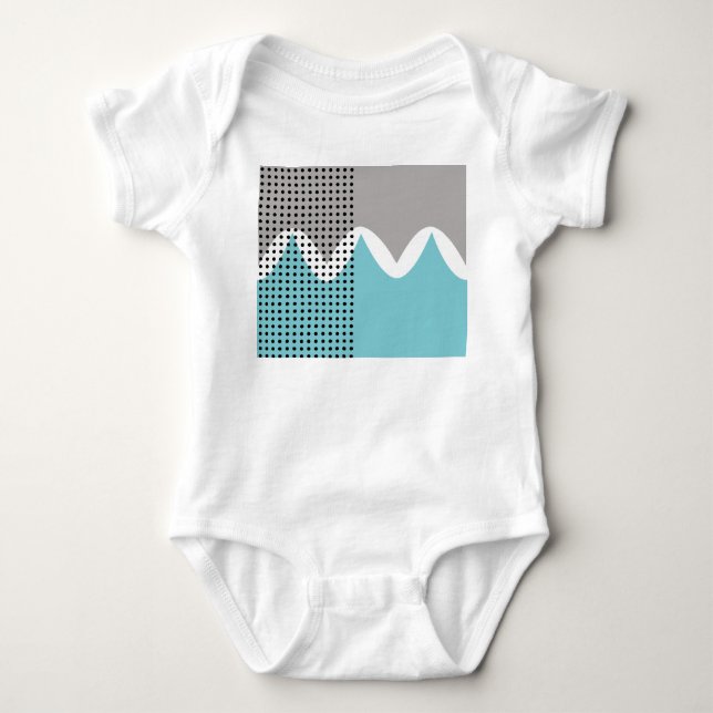 Abstrakte Wiggles Baby Strampler (Vorderseite)