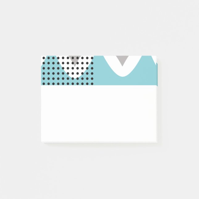 Abstrakte Wiggles Post-it Klebezettel (Vorderseite)