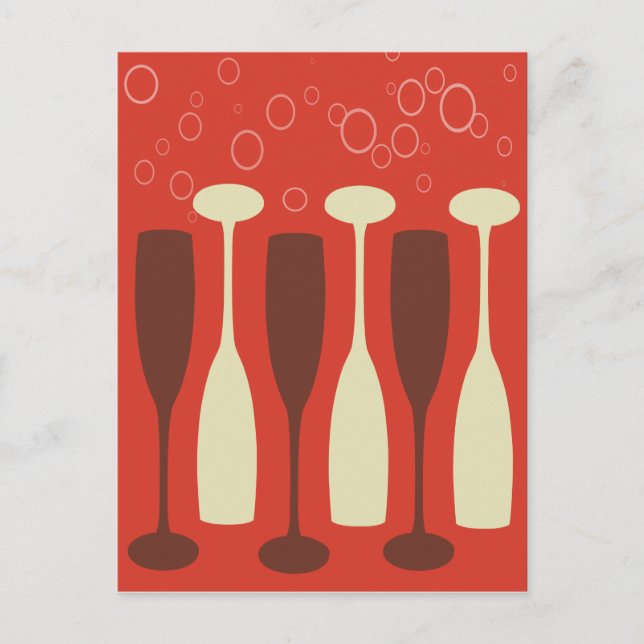 Abstrakte Wine Glaskonstruktion Postkarte (Vorderseite)