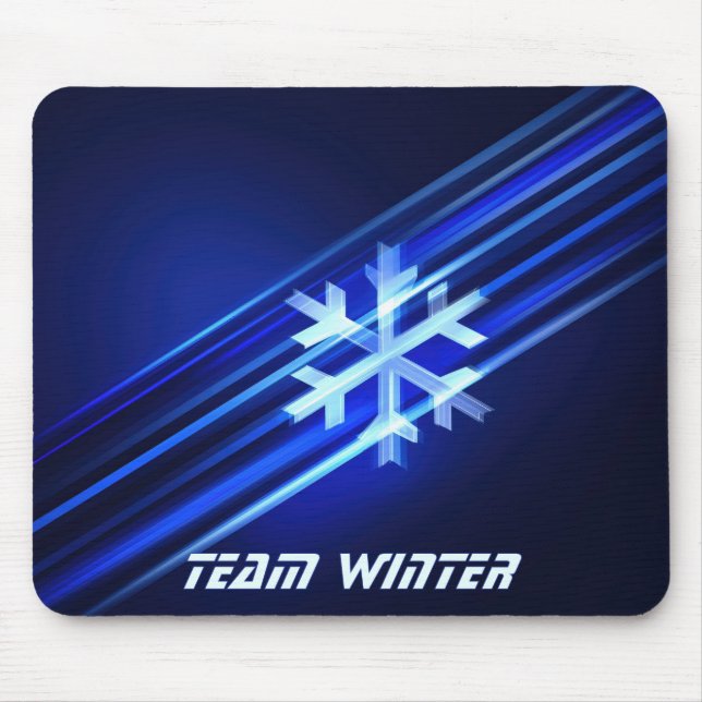 Abstrakte Winterillustration mit Schneeflocke Mousepad (Vorne)