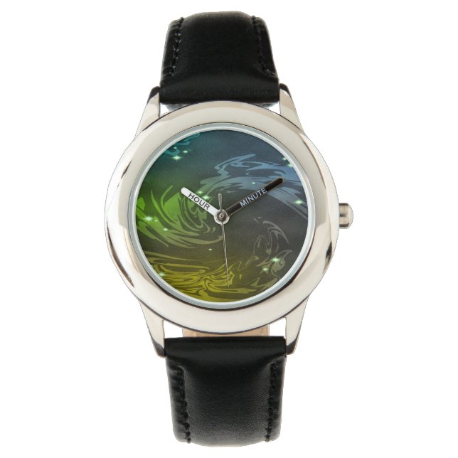 Abstrakte Wirbel Armbanduhr (Vorderseite)
