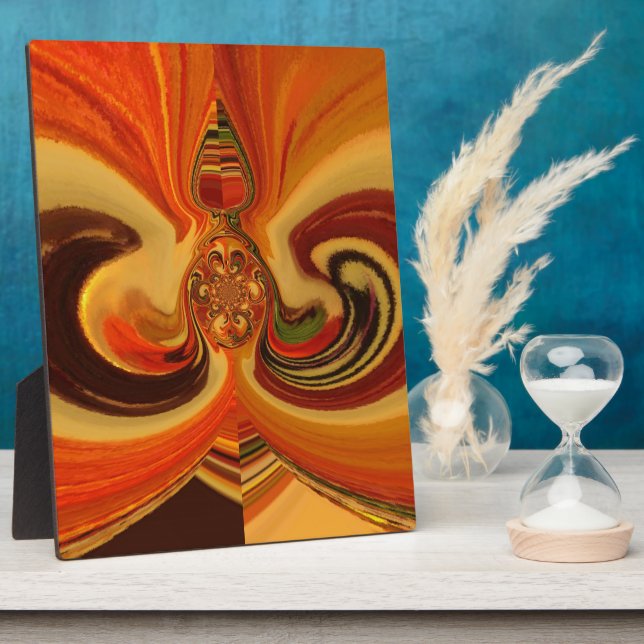 Abstrakte Wirbel im Teardrop Center Kunstdruckerei Fotoplatte (Seite)