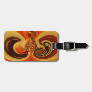 Abstrakte Wirbel im Teardrop Center Kunstdruckerei Gepäckanhänger