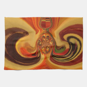 Abstrakte Wirbel im Teardrop Center Kunstdruckerei Geschirrtuch