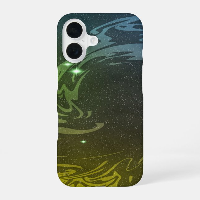 Abstrakte Wirbel iPhone 16 Hülle (Rückseite)