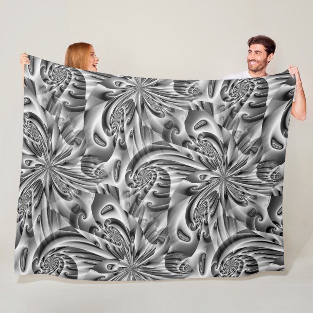 Abstrakte Wirbel - nahtloses Muster 1 Fleecedecke (Beispiel)