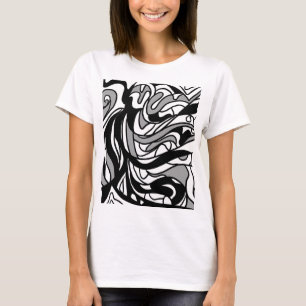 Abstrakte Wirbel und Wellen T-Shirt