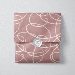 Abstrakte wirbelnde Rebe | Elegante Linienkunst Ro Seidenpapier