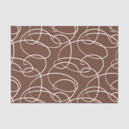Abstrakte wirbelnde Rebe | Elegante Linienkunst Ro Seidenpapier