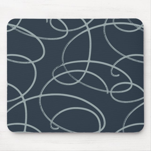 Abstrakte wirbelnde Rebe | Moderne Textur Schreibt Mousepad (Vorne)