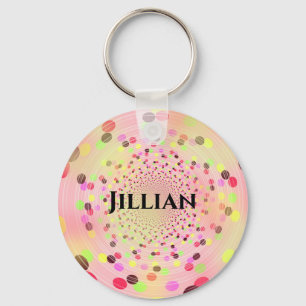 Abstrakte Wirble Bohnen Schlüsselanhänger