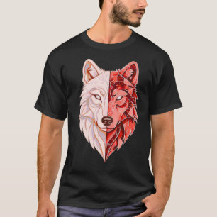 Abstrakte Wolf Identität   Dual Selbst Symbolisch  T-Shirt