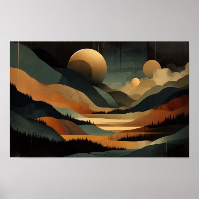 Abstrakte Wolken im Hintergrund Poster (Vorne)