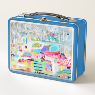Abstrakte Wolken Metall Lunch Box