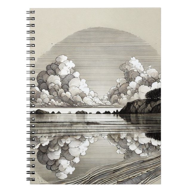 Abstrakte Wolken | Notebook-Journal Notizblock (Vorderseite)