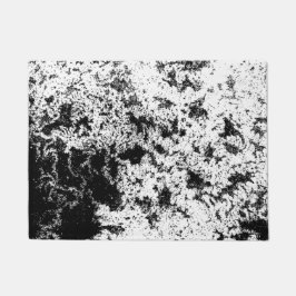Abstrakte Wolkenbildung in Schwarz und Weiß Fußmatte
