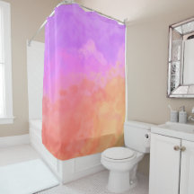 Abstrakte Wolkenduschvorhang für Puri und Orangen