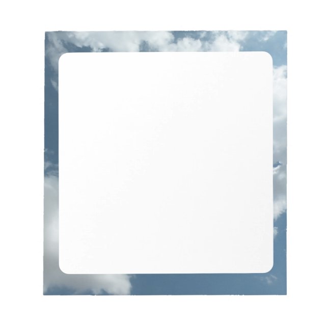 Abstrakte Wolkenhimmel-Fotografie Notizblock (Vorderseite)