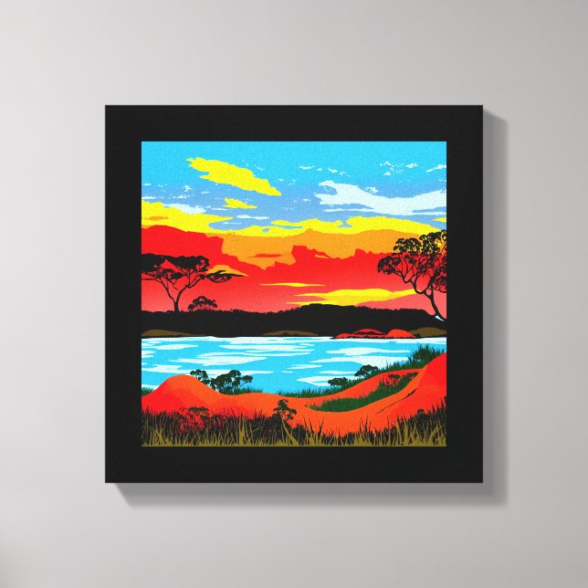 Abstrakte Wüste Hintergrund #5 Canvas Print Leinwanddruck (Vorderseite)