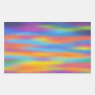 Abstrakte Wüste Sunset Sky Artwork Rechteckiger Aufkleber