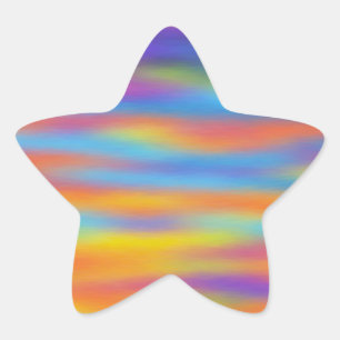 Abstrakte Wüste Sunset Sky Artwork Stern-Aufkleber