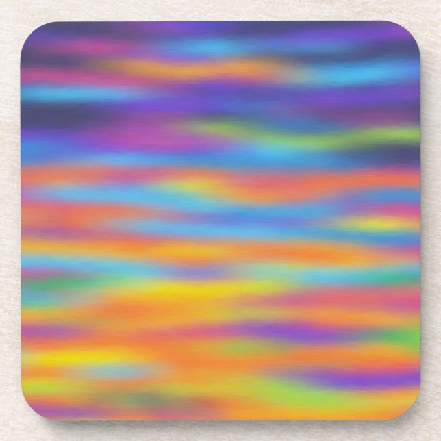 Abstrakte Wüste Sunset Sky Artwork Untersetzer (Vorderseite)