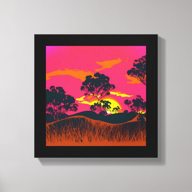 Abstrakte Wüstenlandschaft Art #6 Leinwanddruck (Vorderseite)