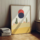 Abstrakte Wüstenmonde Poster<br><div class="desc">Abstrakte Wüstenlandschaft, mit einem Imitat Leinwand Effekt Design.</div>