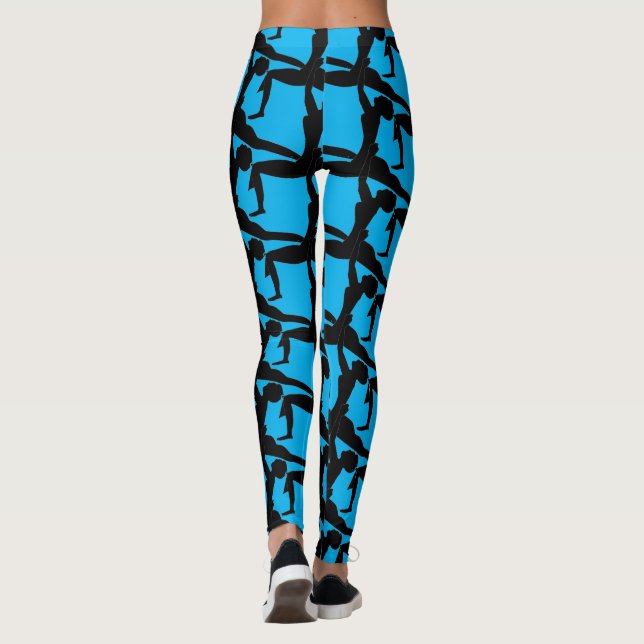 Abstrakte Yoga Lady Leggings (Rückseite)