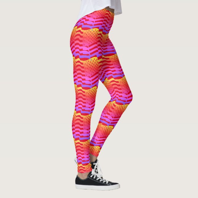 Abstrakte Yoga Lady Leggings (Rechts)