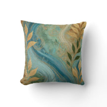 Abstrakte Zaffre-Golden Leaf Kunstwerk Art 4