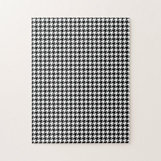 Abstrakte Zahlen für das Schwarz-weiße Hahnentritt Puzzle (Vertikal)